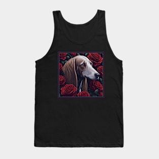 Saluki red roses Tank Top